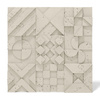 Płyta betonowa na ścianę 3D PB12B 600x600x40, kość słoniowa KS; wzór B, beton architektoniczny