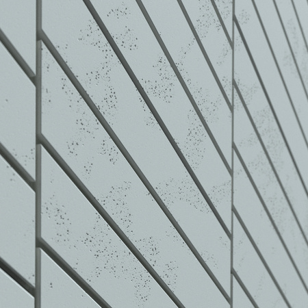 Płyta betonowa na ścianę 3D PB43 1210x500x25, jasny błękit CL06, beton architektoniczny