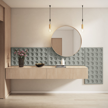 Płyta betonowa na ścianę 3D PB28 1200x600x30, zgaszona zieleń CL09, beton architektoniczny