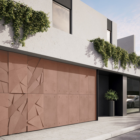 Płyta betonowa na ścianę 3D PB05A 1200x600x48, brudny róż CL07, wzór A, beton architektoniczny