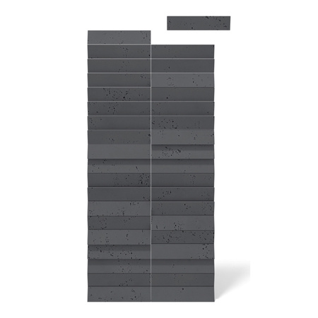 Płyta betonowa na ścianę 3D PB69 5x22,6x2,czarny B15, beton architektoniczny