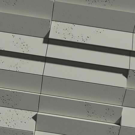 Płyta betonowa na ścianę 3D PB69 5x22,6x2, zgaszona zieleń CL09, beton architektoniczny