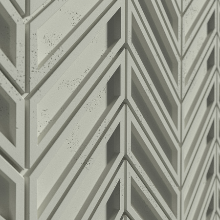 Płyta betonowa na ścianę 3D PB50 1156x600x20, pistacjowy CL08, beton architektoniczny
