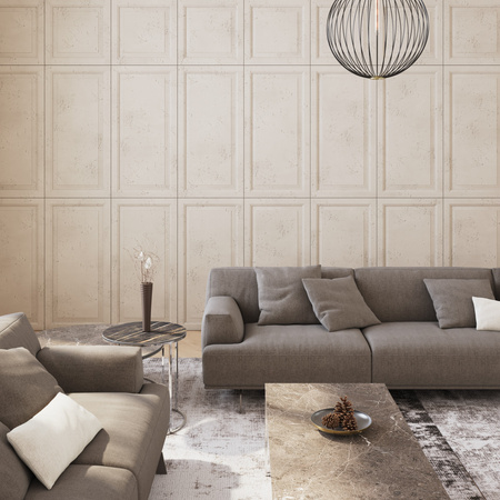 Płyta betonowa na ścianę 3D PB33A 1200x600x30, kaszmirowy CL04; wzór A, beton architektoniczny