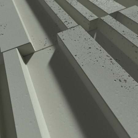 Płyta betonowa na ścianę 3D PB42 1350x600x30, zgaszona zieleń CL09, beton architektoniczny