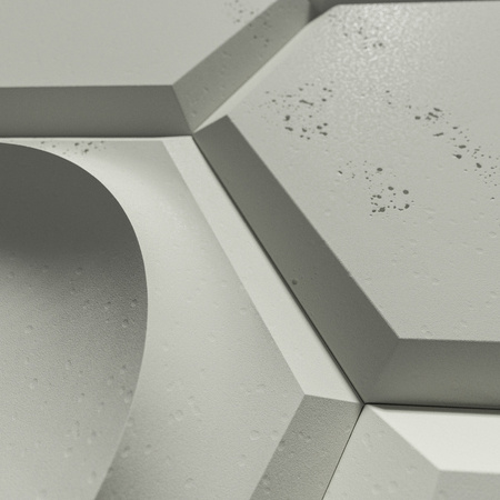 Płyta betonowa na ścianę 3D PB01 975x650x35, pistacjowy CL08, beton architektoniczny