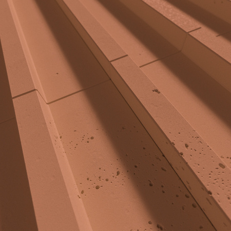 Płyta betonowa na ścianę 3D PB40 1350x510x30, terakota CL01, beton architektoniczny