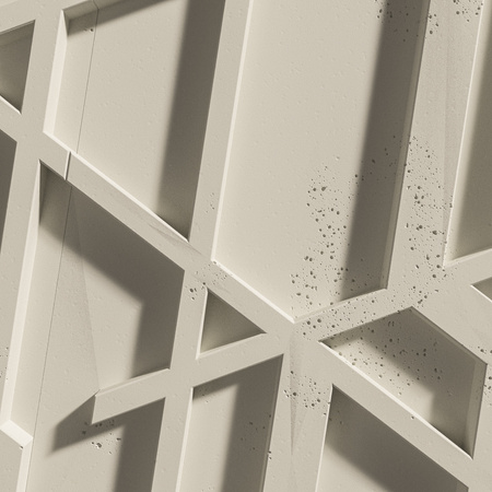 Płyta betonowa na ścianę 3D PB27 1200x600x35, kość słoniowa KS, beton architektoniczny
