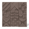 Płyta betonowa na ścianę 3D PB12B 600x600x40, czekoladowy CL02; wzór B, beton architektoniczny