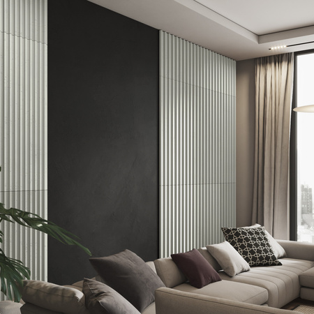 Płyta betonowa na ścianę 3D PB39 1350x490x30, pistacjowy CL08, beton architektoniczny