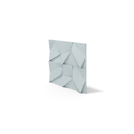 Płyta betonowa na ścianę 3D PB06B 600x600x42, jasny błękit CL06; wzór B, beton architektoniczny