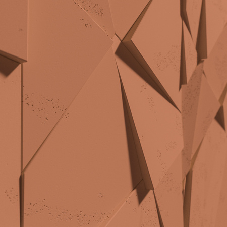 Płyta betonowa na ścianę 3D PB05A 1200x600x48, terakota CL01, wzór A, beton architektoniczny