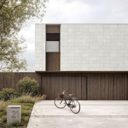 Płyta betonowa na ścianę 2D PA01 600x300x10, zgaszona biel B0, beton architektoniczny