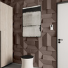 Płyta betonowa na ścianę 3D PB26A 600x600x45, czekoladowy CL02; wzór A, beton architektoniczny