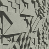 Płyta betonowa na ścianę 3D PB12B 600x600x40, zgaszona zieleń CL09; wzór B, beton architektoniczny