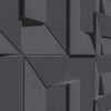 Płyta betonowa na ścianę 3D PB26B 600x600x45, czarny B15, wzór B, beton architektoniczny