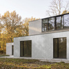 Płyta betonowa na ścianę 3D PB35 455x120x20, jasnoszary S50, lewy, beton architektoniczny