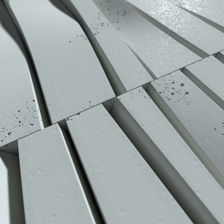 Płyta betonowa na ścianę 3D PB03 1000x500x32, jasny błękit CL06, beton architektoniczny