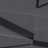 Płyta betonowa na ścianę 3D PB09 1200x600x45, czarny B15, beton architektoniczny
