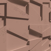 Płyta betonowa na ścianę 3D PB09 1200x600x45, brudny róż CL07, beton architektoniczny