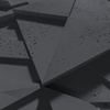 Płyta betonowa na ścianę 3D PB12B 600x600x40, czarny B15; wzór B, beton architektoniczny