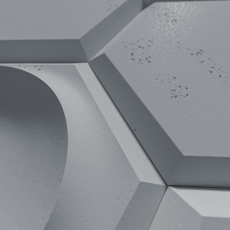 Płyta betonowa na ścianę 3D PB01 975x650x35, antracytowy B08, beton architektoniczny