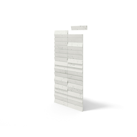 Płyta betonowa na ścianę 3D PB69 5x22,6x2, zgaszona biel B0, beton architektoniczny