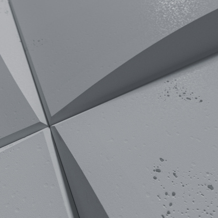 Płyta betonowa na ścianę 3D PB20 600x600x40, antracytowy B08, beton architektoniczny