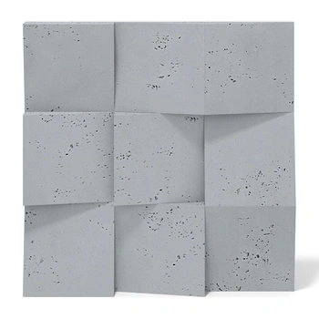 Płyta betonowa na ścianę 3D PB15 600x600x40, szary S96, beton architektoniczny