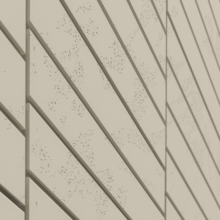 Płyta betonowa na ścianę 3D PB43 1210x500x25, kość słoniowa KS, beton architektoniczny