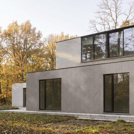 Płyta betonowa na ścianę 3D PB35 455x120x20, kaszmirowy CL04, lewy, beton architektoniczny