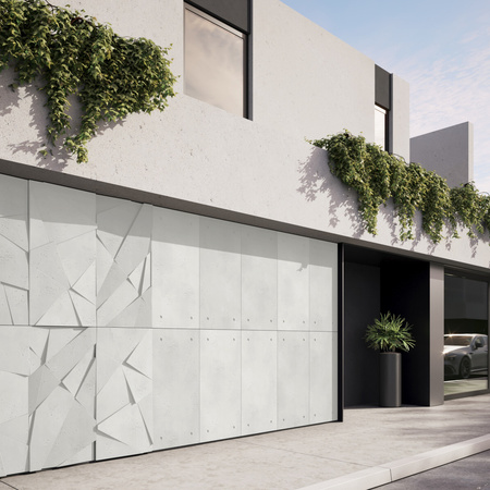 Płyta betonowa na ścianę 3D PB05A 1200x600x48, zgaszona biel B0, wzór A, beton architektoniczny