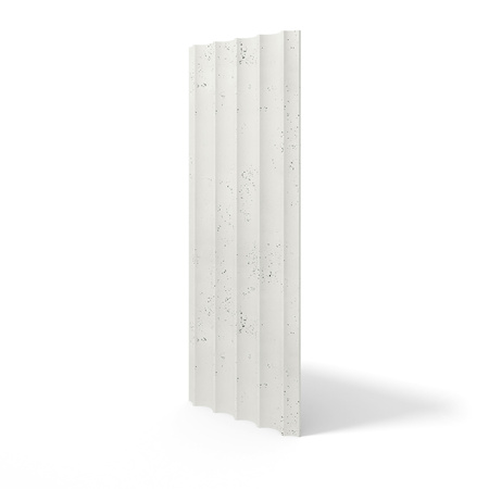Płyta betonowa na ścianę 3D PB59 1350x500x35, zgaszona biel B0, beton architektoniczny