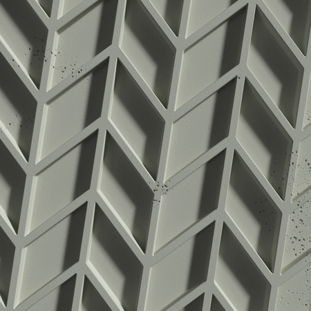Płyta betonowa na ścianę 3D PB49 935x600x25, zgaszona zieleń CL09, beton architektoniczny