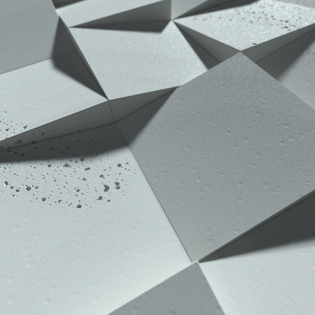 Płyta betonowa na ścianę 3D PB16 600x600x40, jasny błękit CL06, beton architektoniczny