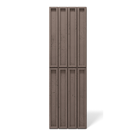 Płyta betonowa na ścianę 3D PB66A 1350x430x22, czekoladowy CL02, wzór A, beton architektoniczny