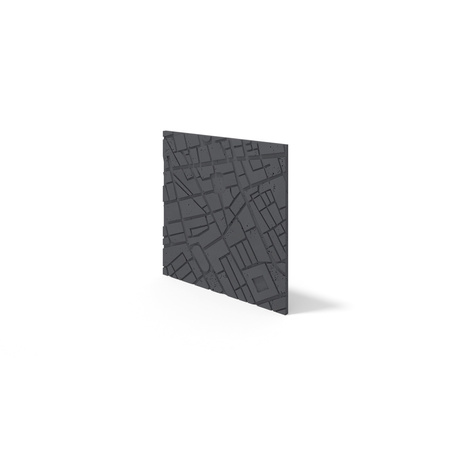 Płyta betonowa na ścianę 3D PB71F 600x600x22, czarny B15; wzór F, beton architektoniczny