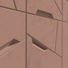 Płyta betonowa na ścianę 3D PB18 1200x600x38, brudny róż CL07, beton architektoniczny