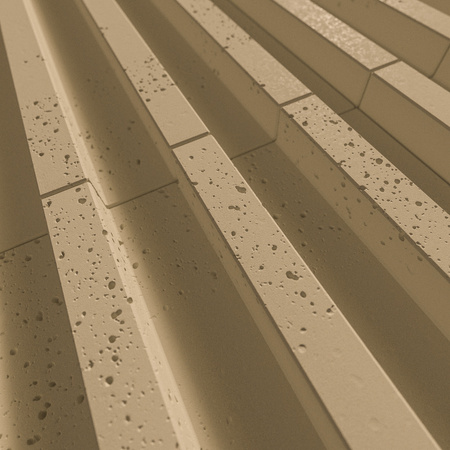 Płyta betonowa na ścianę 3D PB39 1350x490x30, miodowy CL03, beton architektoniczny