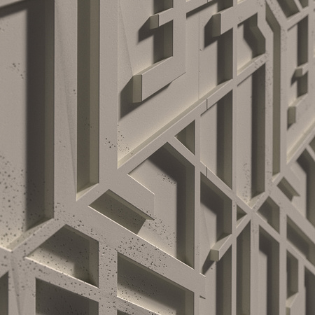 Płyta betonowa na ścianę 3D PB27 1200x600x35, kaszmirowy CL04, beton architektoniczny