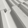 Płyta betonowa na ścianę 3D PB42 1350x600x30,, biały B0, beton architektoniczny
