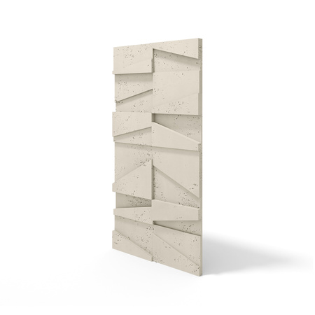Płyta betonowa na ścianę 3D PB09 1200x600x45, kość słoniowa KS, beton architektoniczny