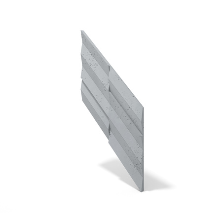 Płyta betonowa na ścianę 3D PB70A 1200x600x35, szary S96; wzór A, beton architektoniczny