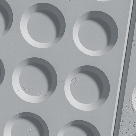 Płyta betonowa na ścianę 3D PB28 1200x600x30, szary S96, beton architektoniczny