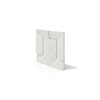 Płyta betonowa na ścianę 3D PB26B 600x600x45, zgaszona biel B0, wzór B, beton architektoniczny
