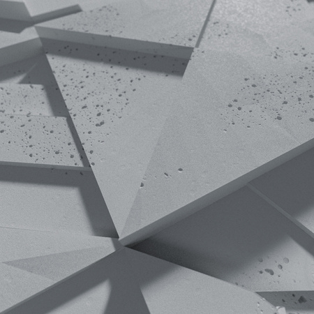 Płyta betonowa na ścianę 3D PB12 600x600x40, szary S96, beton architektoniczny