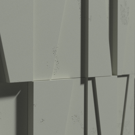 Płyta betonowa na ścianę 3D PB10B 600x600x40, zgaszona zieleń CL09; wzór B, beton architektoniczny