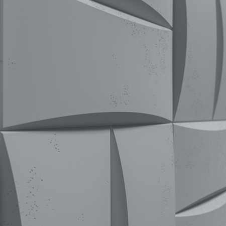 Płyta betonowa na ścianę 3D PB20 600x600x40, antracytowy B08, beton architektoniczny