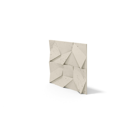 Płyta betonowa na ścianę 3D PB06B 600x600x42, kość słoniowa KS; wzór B, beton architektoniczny