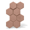 Płyta betonowa na ścianę 3D PB01 975x650x35, brudny róż CL07, beton architektoniczny